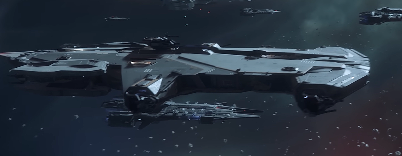 A Hammerhead gunship over Vega during the 2945 attack
